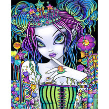 Load image into Gallery viewer, AB Diamond Painting - Full Round - Mysterious elf girl (40*50CM)
