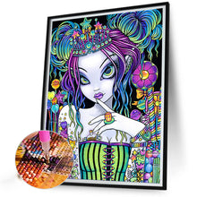 Load image into Gallery viewer, AB Diamond Painting - Full Round - Mysterious elf girl (40*50CM)
