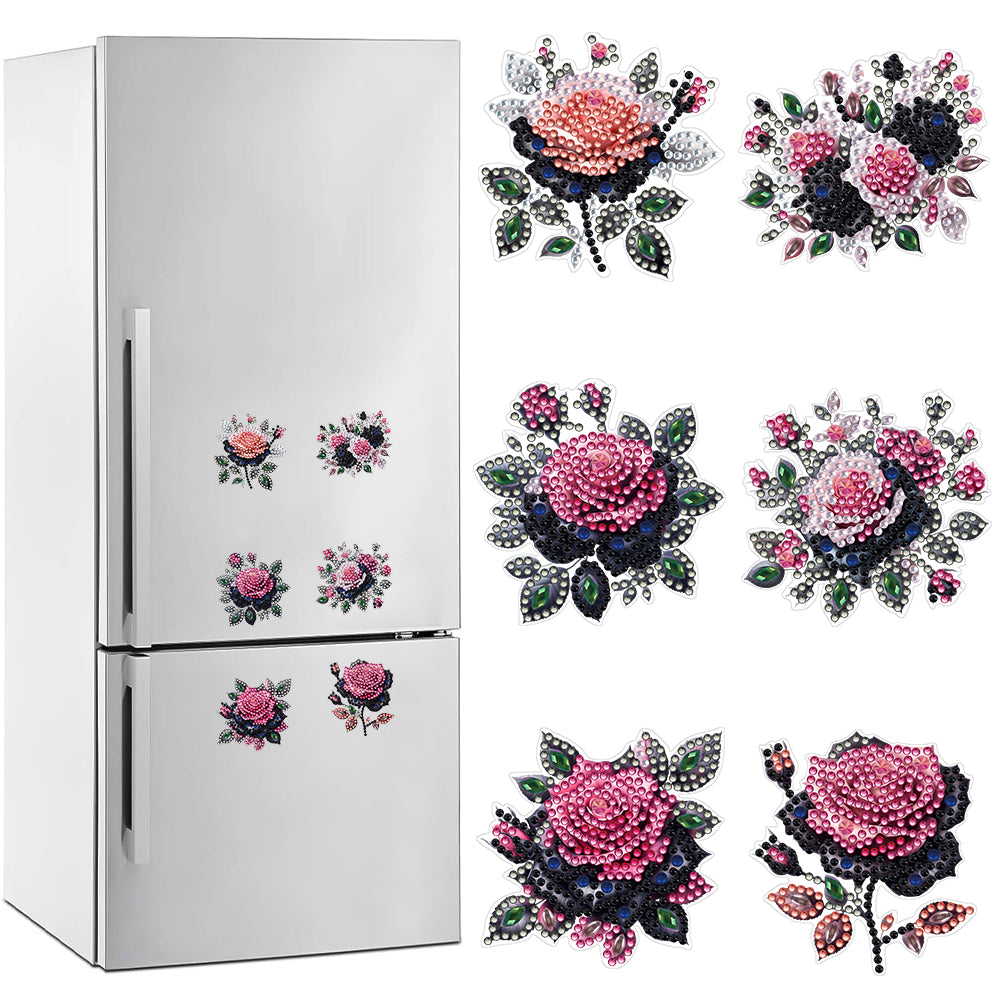 Rose Special Shape Diamond Painting Fridge Magnet for Adults Kids Beginners