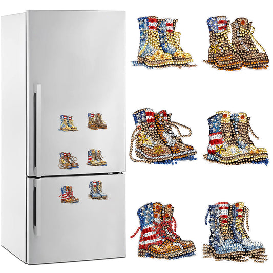 Soldier Boots Special Shape Diamond Painting Fridge Magnet for DIY Art Crafts
