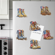 Load image into Gallery viewer, Soldier Boots Special Shape Diamond Painting Fridge Magnet for DIY Art Crafts
