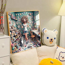 Load image into Gallery viewer, Diamond Painting - Full Round - handmade girl (40*40CM)
