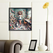 Load image into Gallery viewer, Diamond Painting - Full Round - handmade girl (40*40CM)
