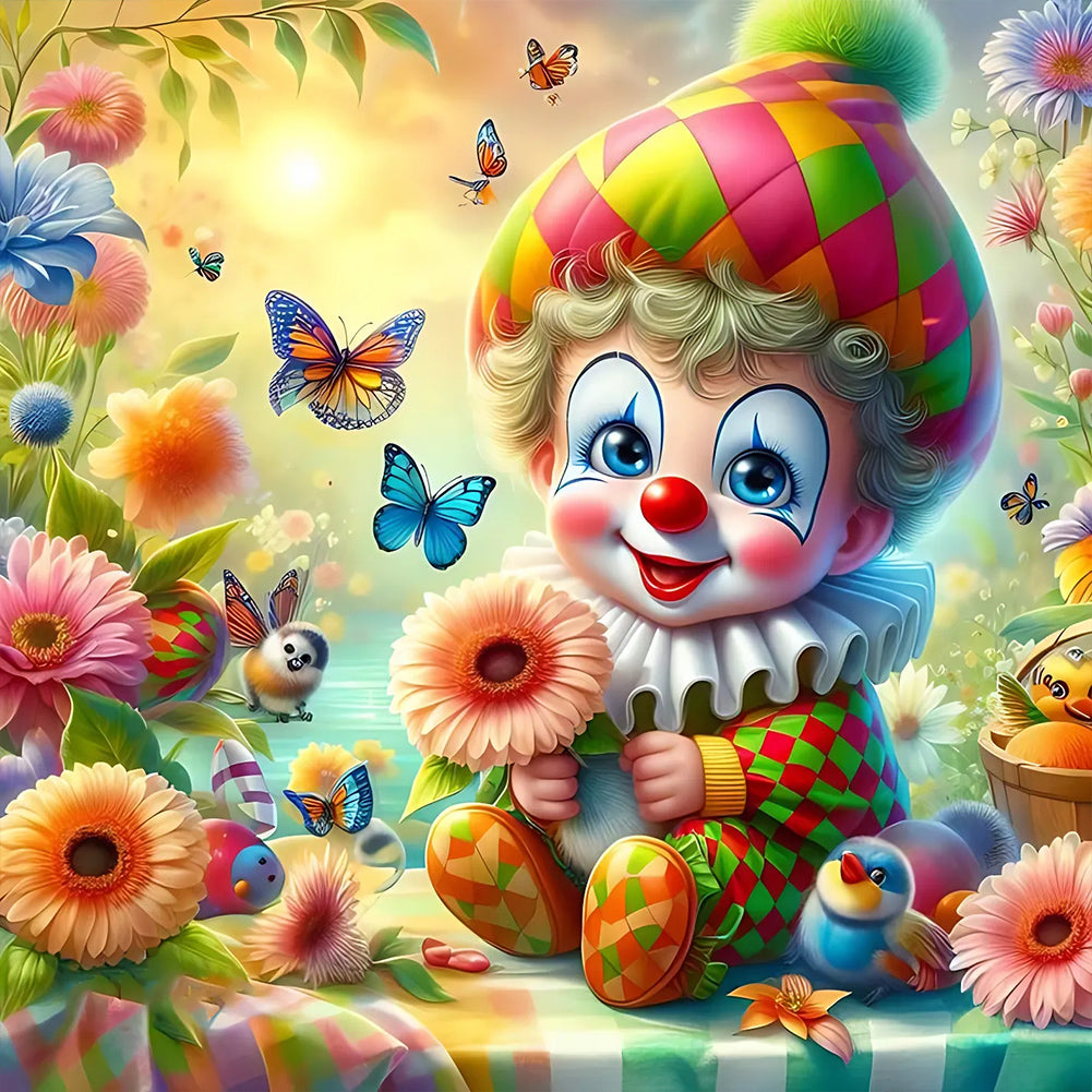 Diamond Painting - Full Round - clown (30*30CM)
