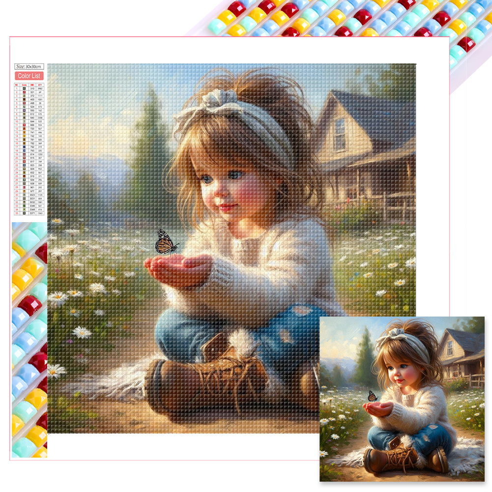 Diamond Painting - Full Square - little girl (30*30CM)