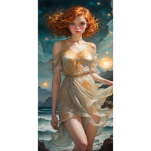 Load image into Gallery viewer, Diamond Painting - Full Square - seaside girl (40*80CM)
