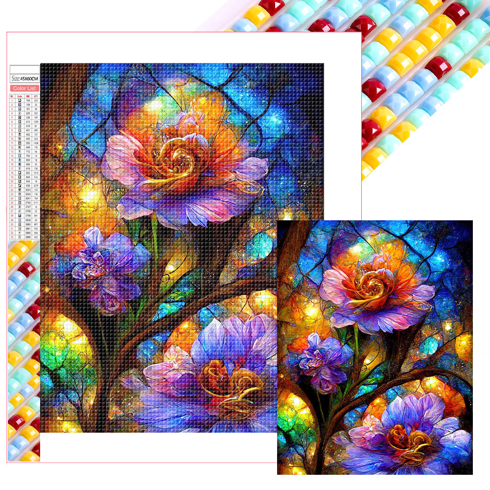 Diamond Painting - Full Square - abstract flower (45*60CM)