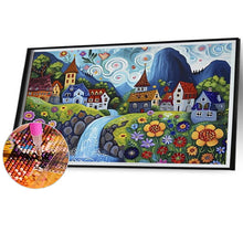 Load image into Gallery viewer, Diamond Painting - Full Square - town river (50*70CM)
