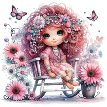 Load image into Gallery viewer, Diamond Painting - Full Round - flower girl (30*30CM)
