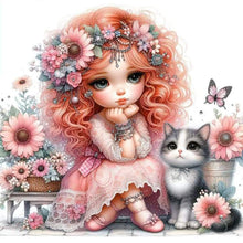Load image into Gallery viewer, Diamond Painting - Full Round - flower girl (30*30CM)
