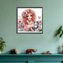 Load image into Gallery viewer, Diamond Painting - Full Round - flower girl (30*30CM)
