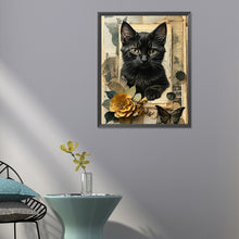 Load image into Gallery viewer, Diamond Painting - Full Round - Retro diary of kitten (40*50CM)
