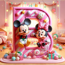 Load image into Gallery viewer, Diamond Painting - Full Round - Mickey Minnie letters (40*40CM)
