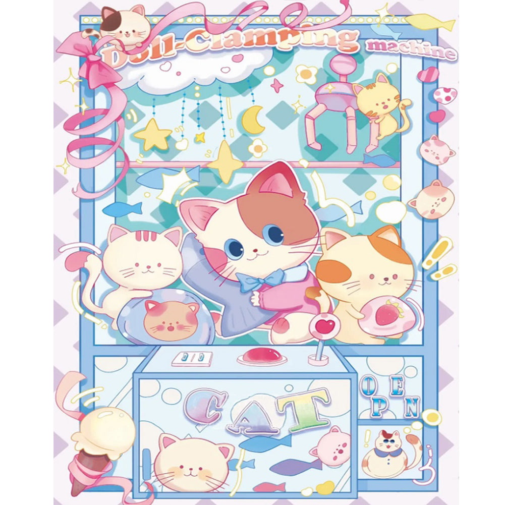 Diamond Painting - Full Round - cartoon cat (40*50CM)