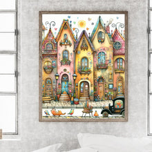 Load image into Gallery viewer, Diamond Painting - Full Round - city street houses landscape (40*50CM)
