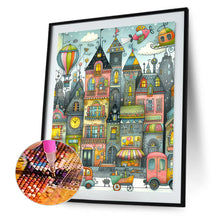 Load image into Gallery viewer, Diamond Painting - Full Round - Car and city house scenery (40*50CM)
