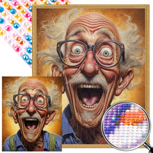 Load image into Gallery viewer, AB Diamond Painting - Full Round - Laughing old man (40*50CM)
