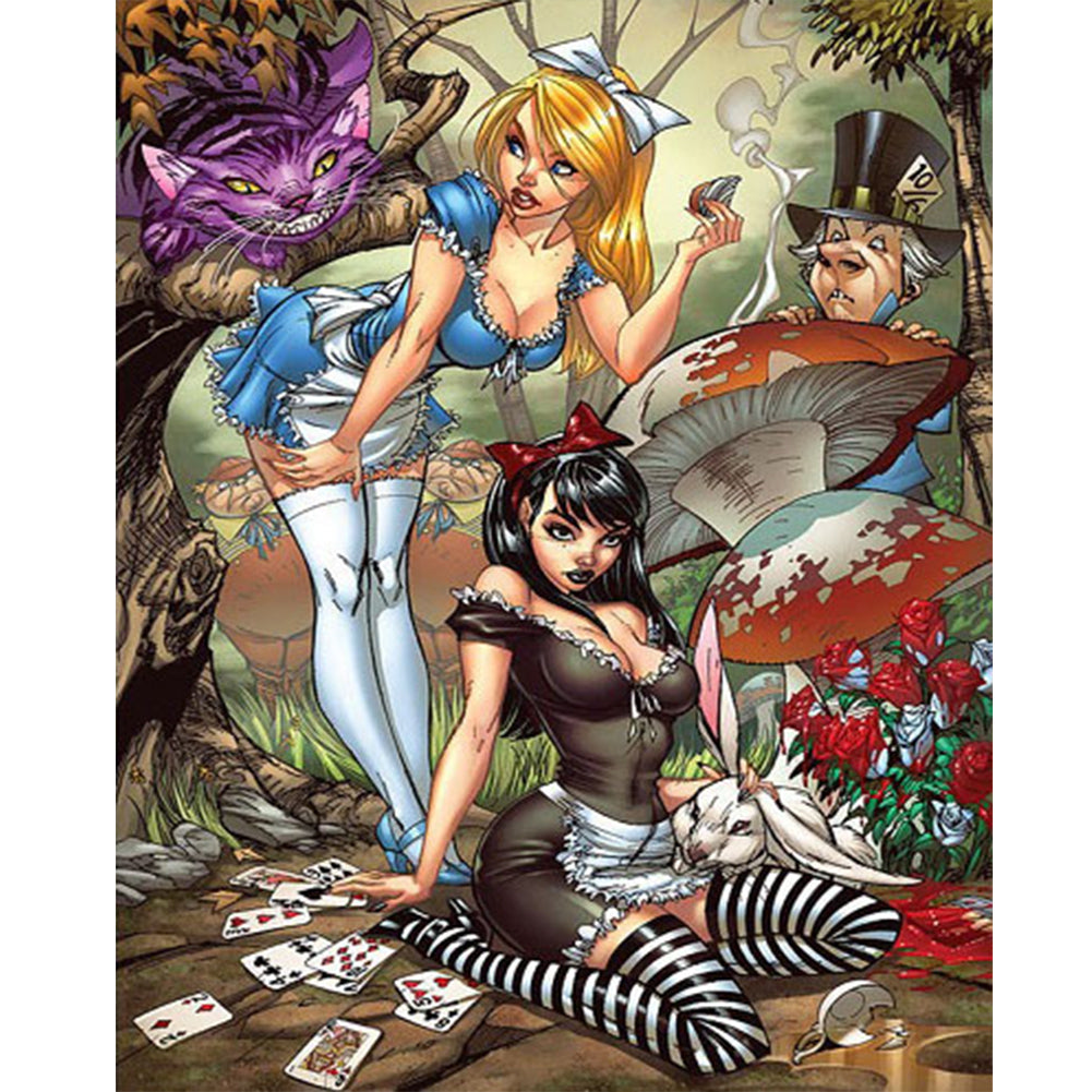 Diamond Painting - Full Round - Disney Alice's Bizarre Adventure (40*50CM)