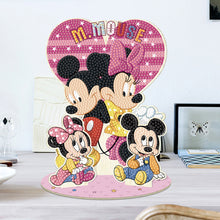 Load image into Gallery viewer, Wooden Cartoon Mickey and Minnie Diamond Painting Tabletop Ornaments Kit
