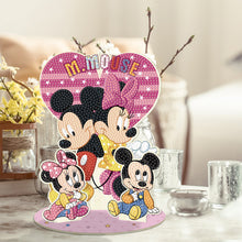 Load image into Gallery viewer, Wooden Cartoon Mickey and Minnie Diamond Painting Tabletop Ornaments Kit
