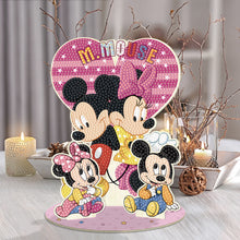 Load image into Gallery viewer, Wooden Cartoon Mickey and Minnie Diamond Painting Tabletop Ornaments Kit
