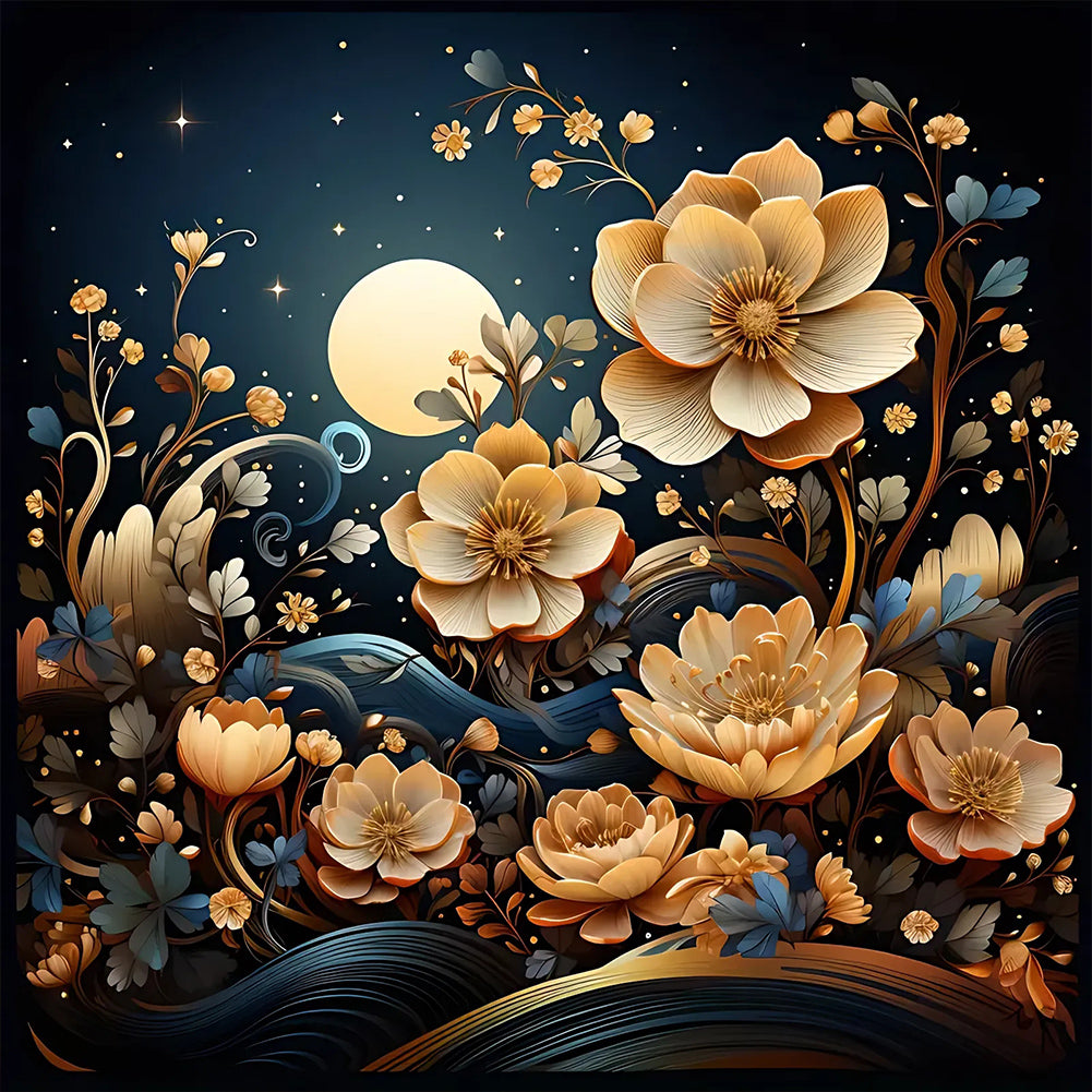 Diamond Painting - Full Round - fantasy flower (30*30CM)