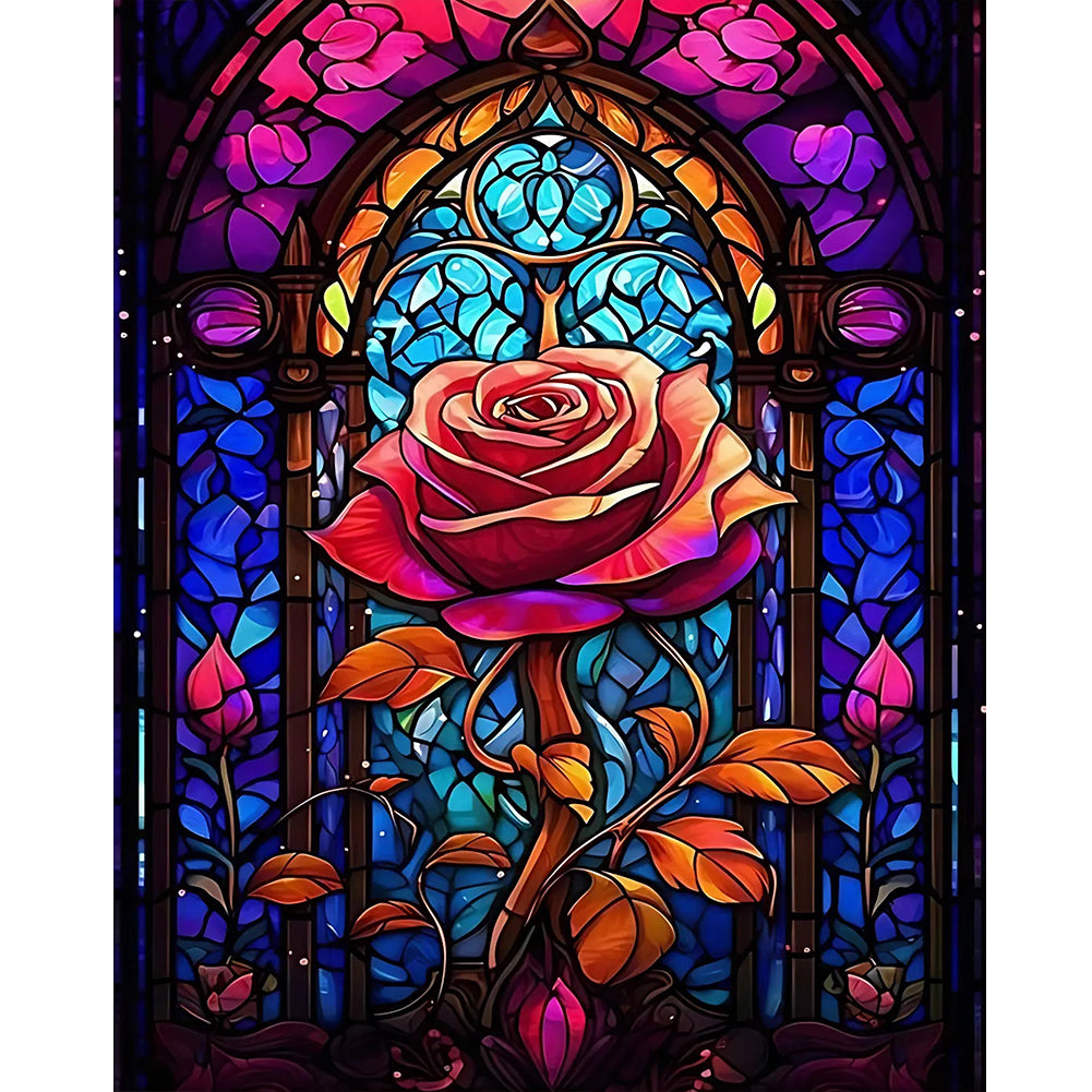 Diamond Painting - Full Round - rose glass art (40*50CM)