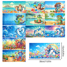 Load image into Gallery viewer, 12Pcs Special Shape Cartoon Rhinestone Painting Card Kit Diamond Daily Wish Card
