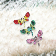 Load image into Gallery viewer, 3Pcs Dragonfly DIY Diamond Painting Hairpin Diamond Hair Clips Gift for Girls
