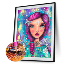 Load image into Gallery viewer, Diamond Painting - Full Round - Butterfly and big-eyed doll girl (30*40CM)
