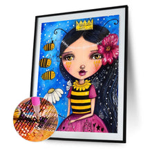 Load image into Gallery viewer, Diamond Painting - Full Round - Bee and big-eyed doll girl (30*40CM)
