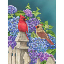 Load image into Gallery viewer, Diamond Painting - Full Round - hydrangeas and birds (30*40CM)
