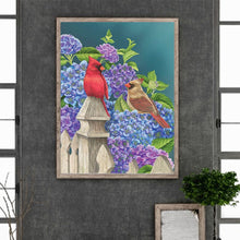 Load image into Gallery viewer, Diamond Painting - Full Round - hydrangeas and birds (30*40CM)
