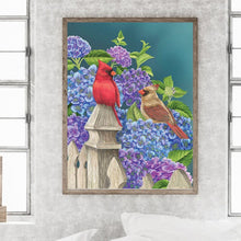 Load image into Gallery viewer, Diamond Painting - Full Round - hydrangeas and birds (30*40CM)
