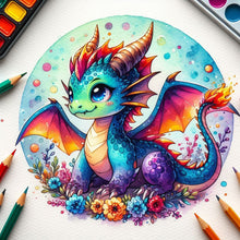 Load image into Gallery viewer, Diamond Painting - Full Round - dragon (30*30CM)
