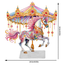 Load image into Gallery viewer, Acrylic Special Shape Carousel Diamond Painting Desktop Ornament for Table Decor
