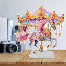 Load image into Gallery viewer, Acrylic Special Shape Carousel Diamond Painting Desktop Ornament for Table Decor
