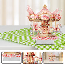 Load image into Gallery viewer, Acrylic Special Shape Carousel Diamond Painting Desktop Ornament for Table Decor
