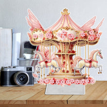 Load image into Gallery viewer, Acrylic Special Shape Carousel Diamond Painting Desktop Ornament for Table Decor

