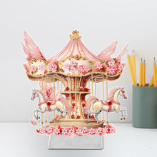 Load image into Gallery viewer, Acrylic Special Shape Carousel Diamond Painting Desktop Ornament for Table Decor
