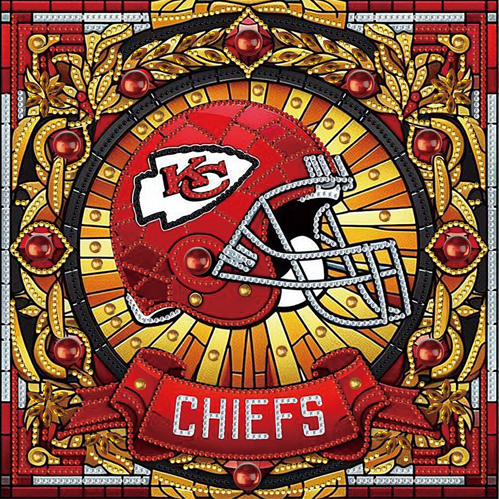 Diamond Painting - Partial Special Shaped - kansas city chiefs (30*30CM)