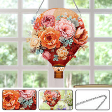 Load image into Gallery viewer, Acrylic Special Shape Flower Balloon Diamond Art Pendant for Garden Window Decor
