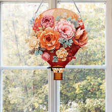 Load image into Gallery viewer, Acrylic Special Shape Flower Balloon Diamond Art Pendant for Garden Window Decor
