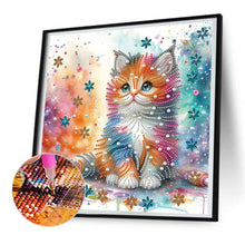 Load image into Gallery viewer, Diamond Painting - Partial Special Shaped - four color cat (30*30CM)
