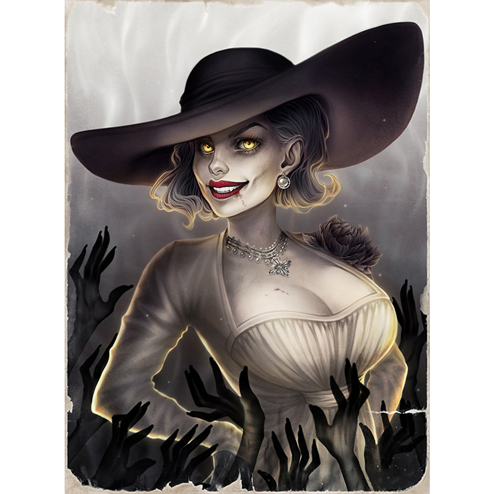 Diamond Painting - Full Round - horror girl (45*60CM)