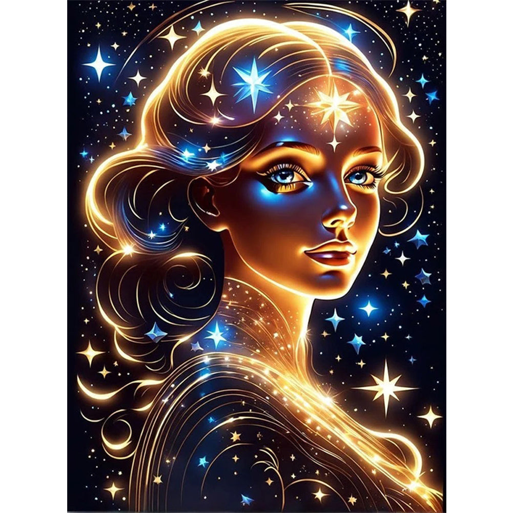 Diamond Painting - Full Round - glow girl (45*60CM)