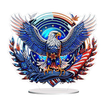 Load image into Gallery viewer, PVC Round Special Shaped Independence Day Desktop Diamond Art Kits Bedroom Decor
