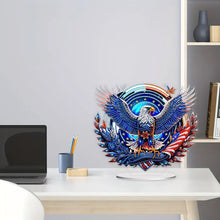 Load image into Gallery viewer, PVC Round Special Shaped Independence Day Desktop Diamond Art Kits Bedroom Decor
