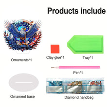 Load image into Gallery viewer, PVC Round Special Shaped Independence Day Desktop Diamond Art Kits Bedroom Decor
