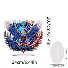 Load image into Gallery viewer, PVC Round Special Shaped Independence Day Desktop Diamond Art Kits Bedroom Decor
